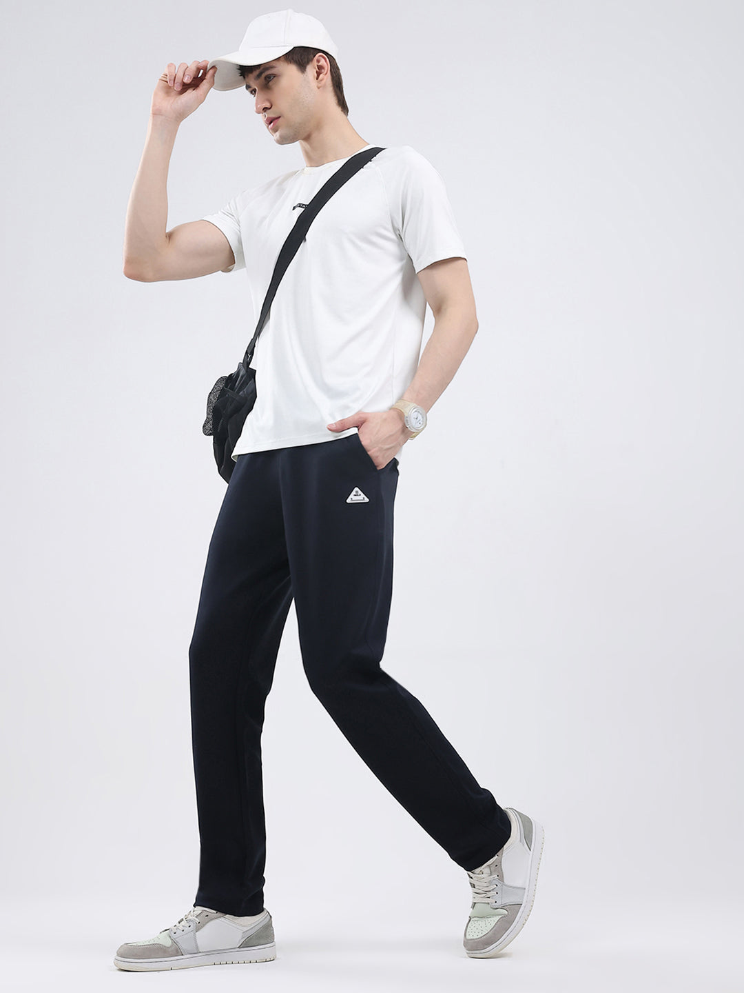 Rock.it Men Navy Blue Solid Regular Fit Winter Lower