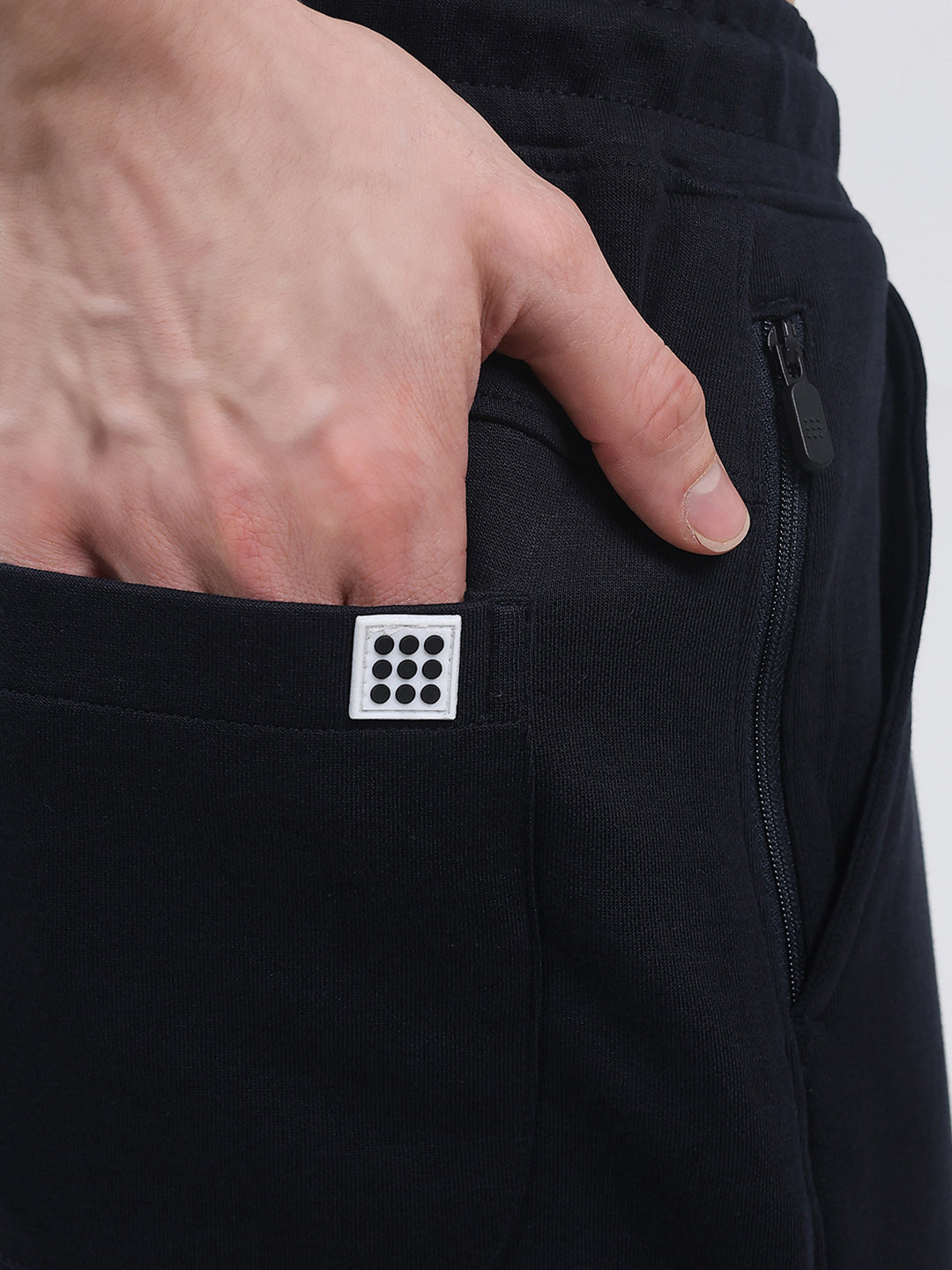 Rock.it Men Navy Blue Solid Regular Fit Winter Lower