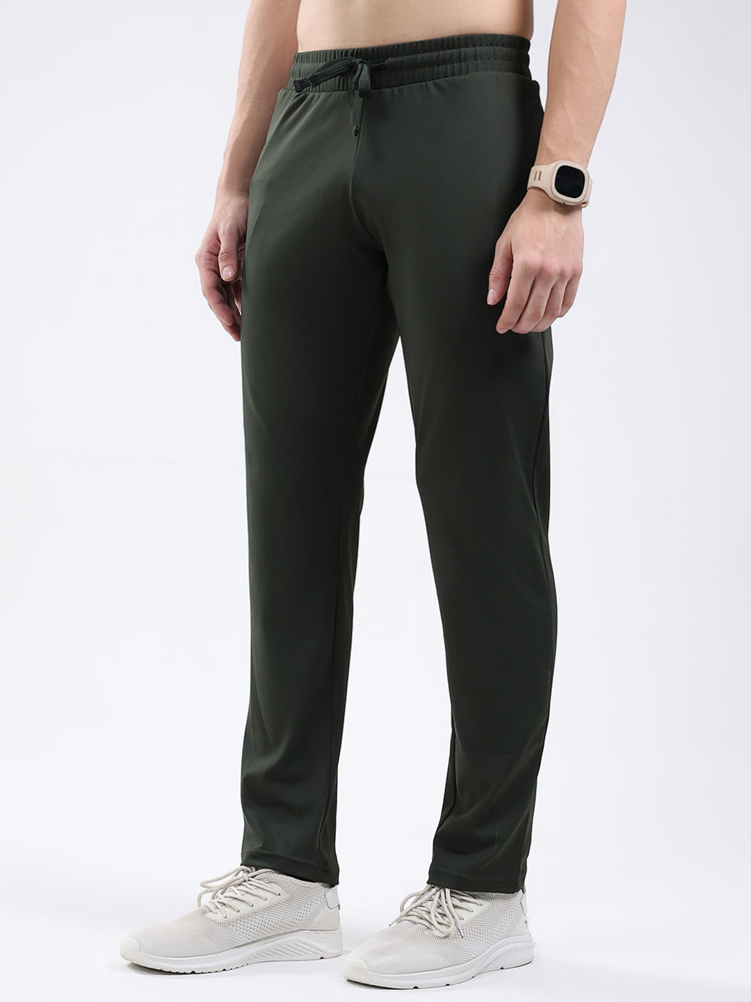 Rock.it Men Olive Solid Regular Fit Winter Lower