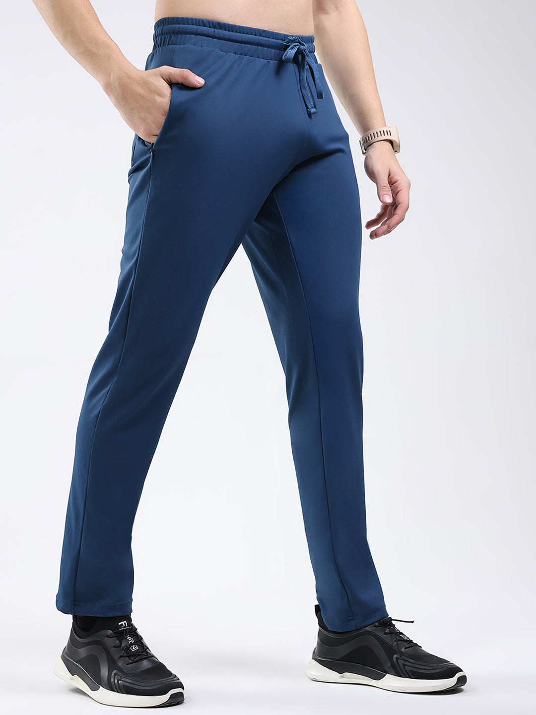 Rock.it Men Blue Solid Regular Fit Winter Lower
