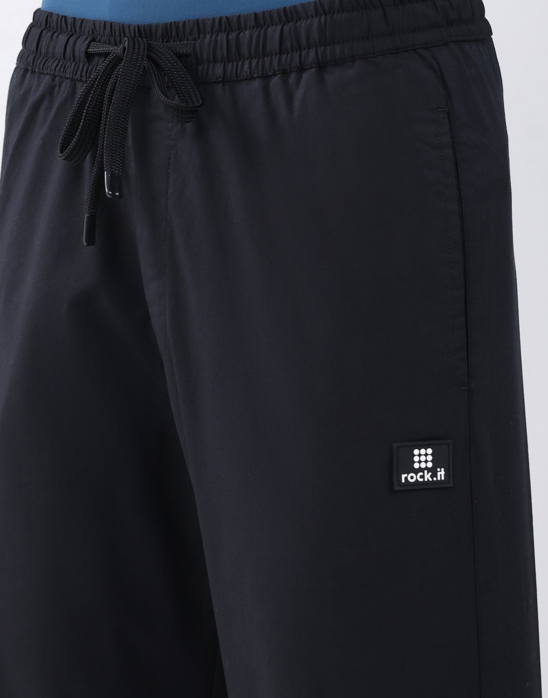 Rock.it Men Black Solid Regular Fit Winter Lower