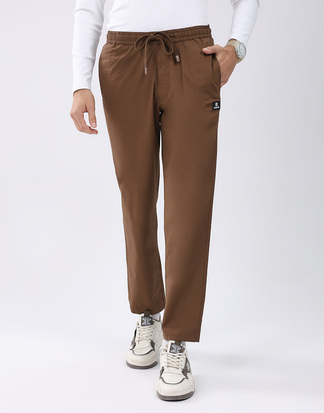 Rock.it Men Brown Solid Regular Fit Winter Lower