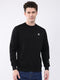 Rock.it Men Black Solid Round Neck Full Sleeve Sweatshirt