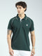 Rock.it Men Green Solid Collar Half Sleeve T-Shirt