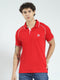 Rock.it Men Red Solid Collar Half Sleeve T-Shirt