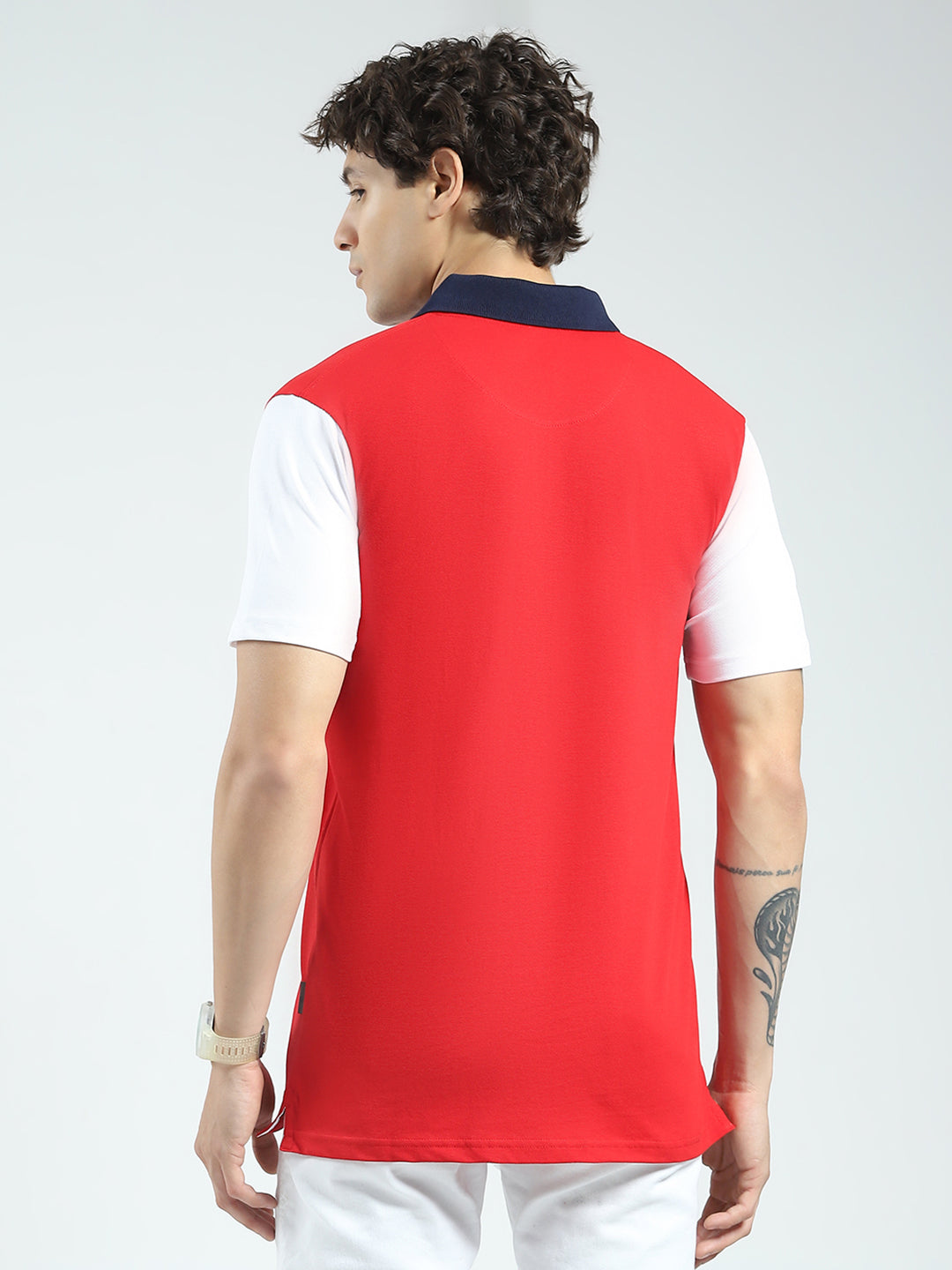 Rock.it Men Red Printed Collar Half Sleeve T-Shirt