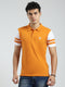 Rock.it Men Orange Solid Collar Half Sleeve T-Shirt