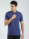 Rock.it Men Blue Solid Collar Half Sleeve T-Shirt