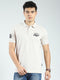 Rock.it Men Beige Solid Collar Half Sleeve T-Shirt