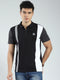 Rock.it Men Black Stripe Collar Half Sleeve T-Shirt