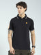Rock.it Men Black Printed Collar Half Sleeve T-Shirt