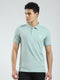 Rock.it Men Green Solid Collar Half Sleeve T-Shirt
