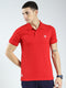 Rock.it Men Red Solid Collar Half Sleeve T-Shirt
