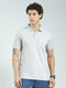 Rock.it Men Grey Solid Collar Half Sleeve T-Shirt