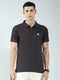 Rock.it Men Charcoal Solid Collar Half Sleeve T-Shirt