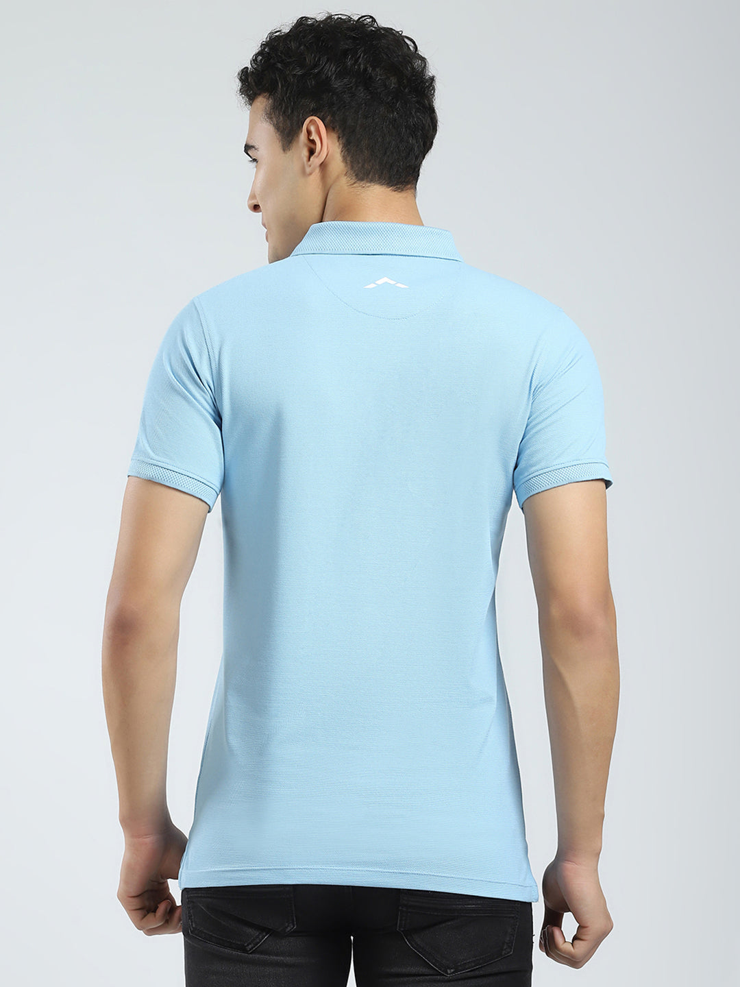 Rock.it Men Blue Solid Collar Half Sleeve T-Shirt