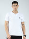 Rock.it Men White Solid Round Neck Half Sleeve T-Shirt