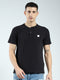Rock.it Men Black Solid Round Neck Half Sleeve T-Shirt