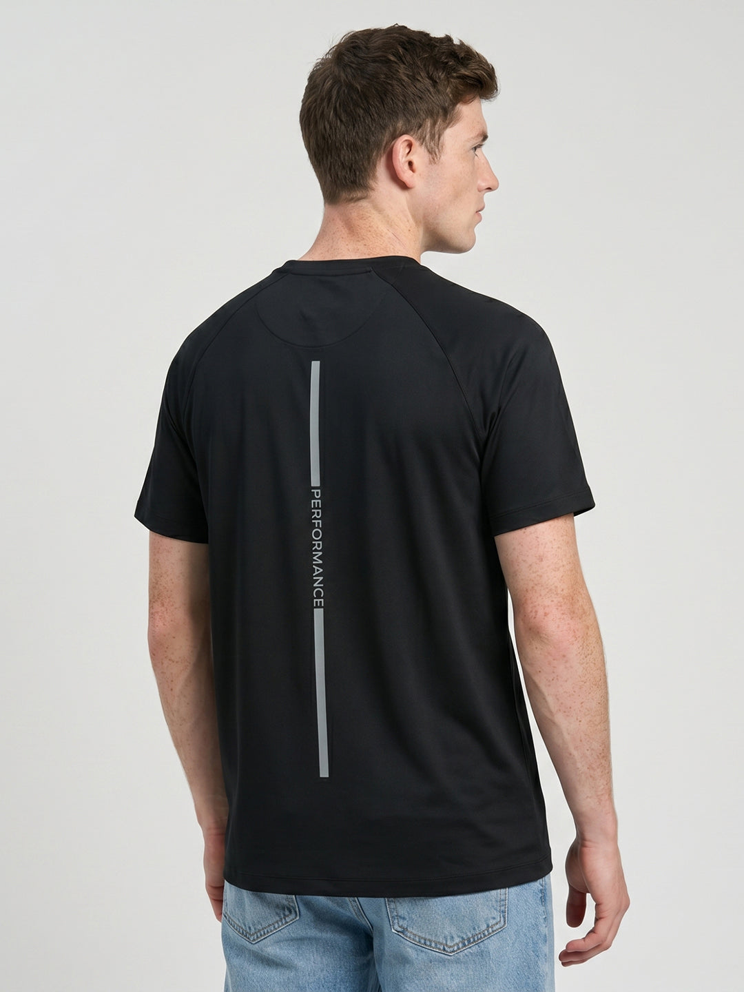 Rock.it Men Black Solid Round Neck Half Sleeve T-Shirt