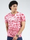 Rock.it Men Maroon Printed Round Neck Half Sleeve T-Shirt