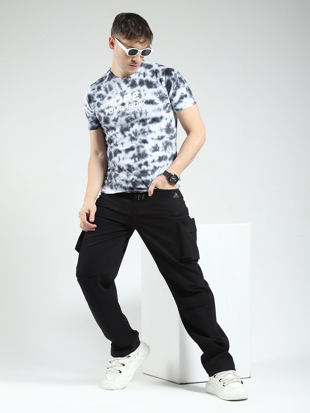 Rock.it Men Grey Printed Round Neck Half Sleeve T-Shirt