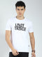 Rock.it Men White Printed Round Neck Half Sleeve T-Shirt