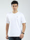 Rock.it Men White Solid Round Neck Half Sleeve T-Shirt