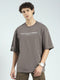 Rock.it Men Grey Printed Round Neck Half Sleeve T-Shirt