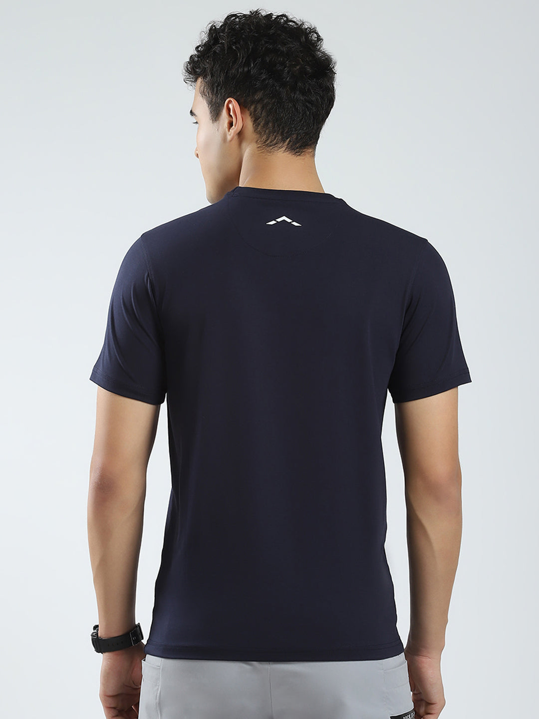 Rock.it Men Navy Blue Solid Round Neck Half Sleeve T-Shirt