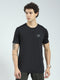 Rock.it Men Black Solid Round Neck Half Sleeve T-Shirt