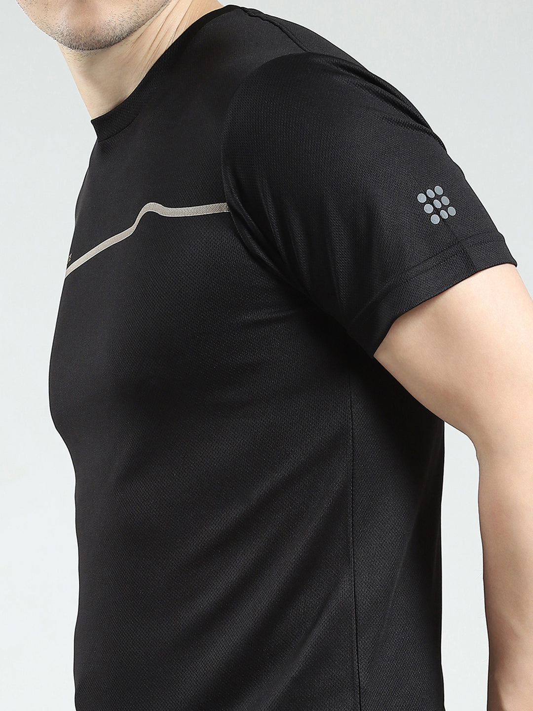 Rock.it Men Black Printed Round Neck Half Sleeve T-Shirt