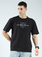 Rock.it Men Black Printed Round Neck Half Sleeve T-Shirt