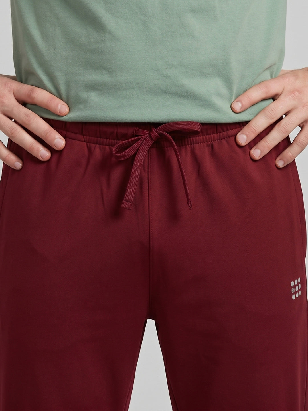 Rock.it Men Maroon Solid Regular Fit Lower