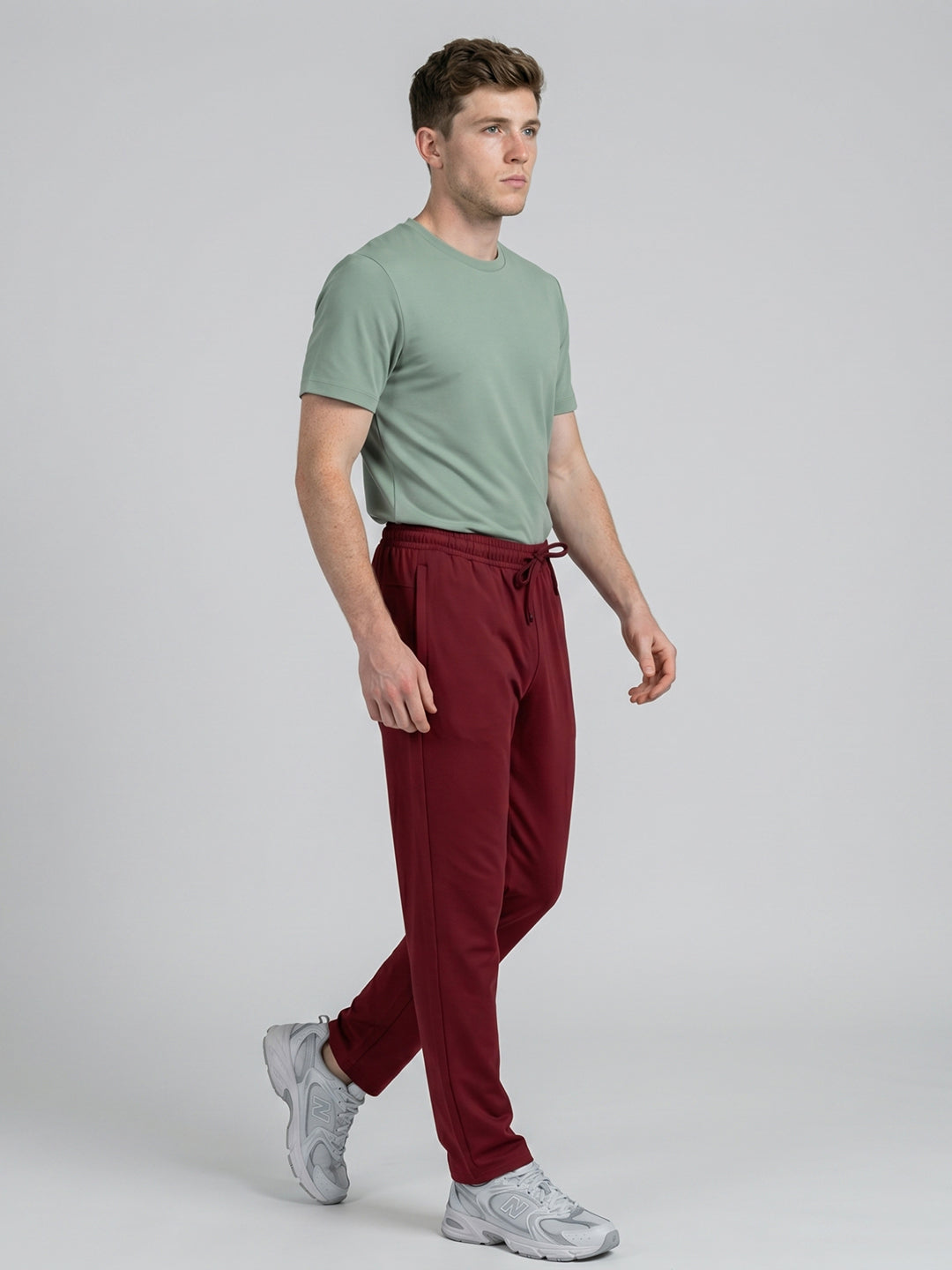 Rock.it Men Maroon Solid Regular Fit Lower