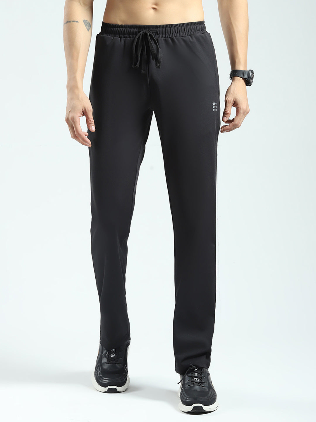 Rock.it Men Black Solid Regular Fit Lower