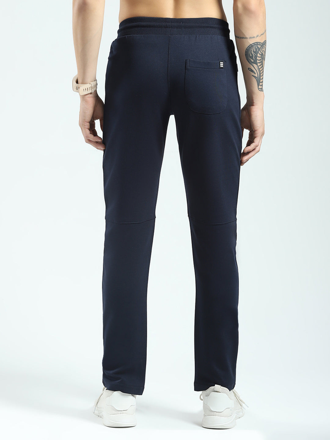 Rock.it Men Navy Blue Solid Regular Fit Lower