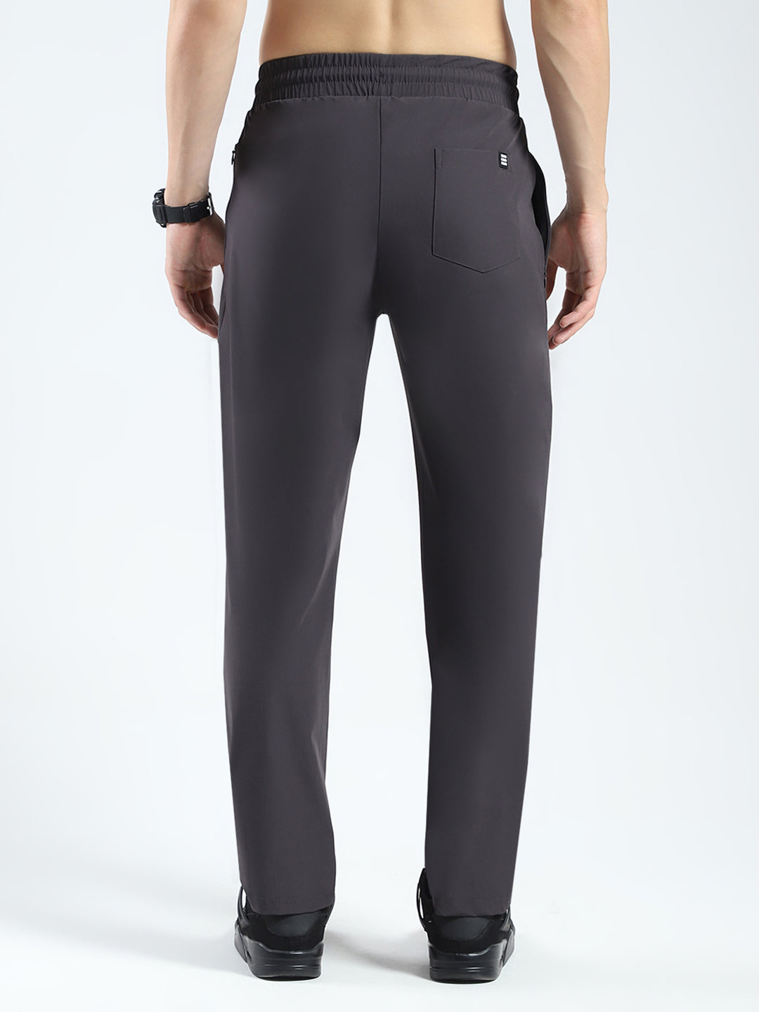 Rock.it Men Grey Solid Regular Fit Lower