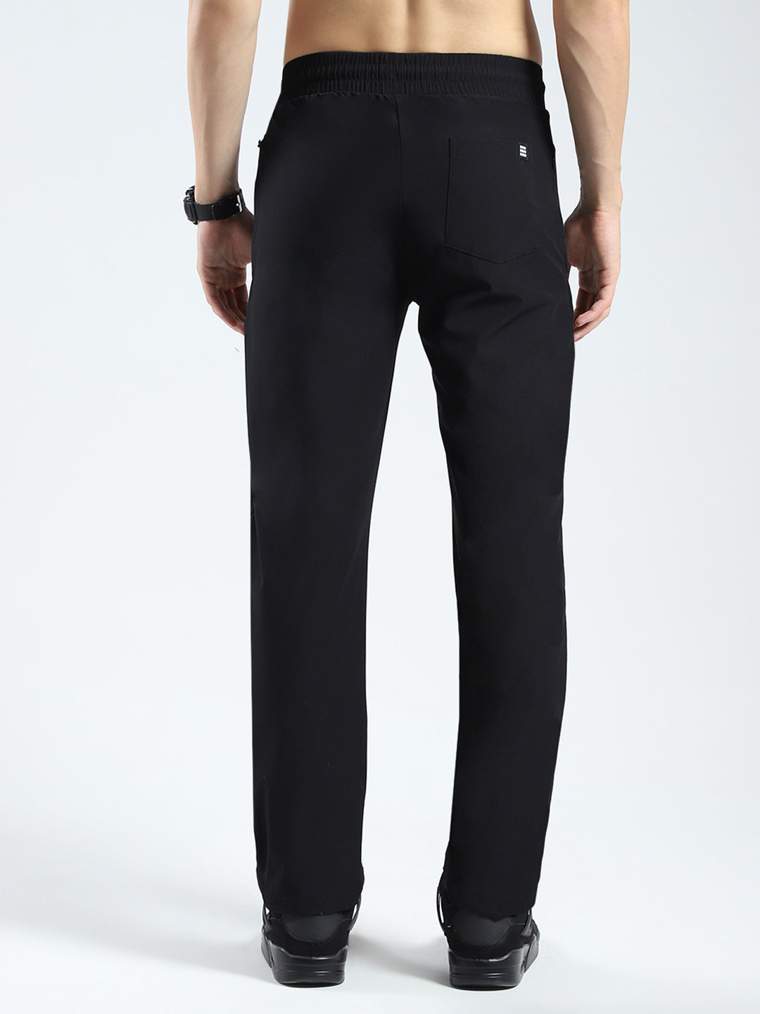 Rock.it Men Black Solid Regular Fit Lower