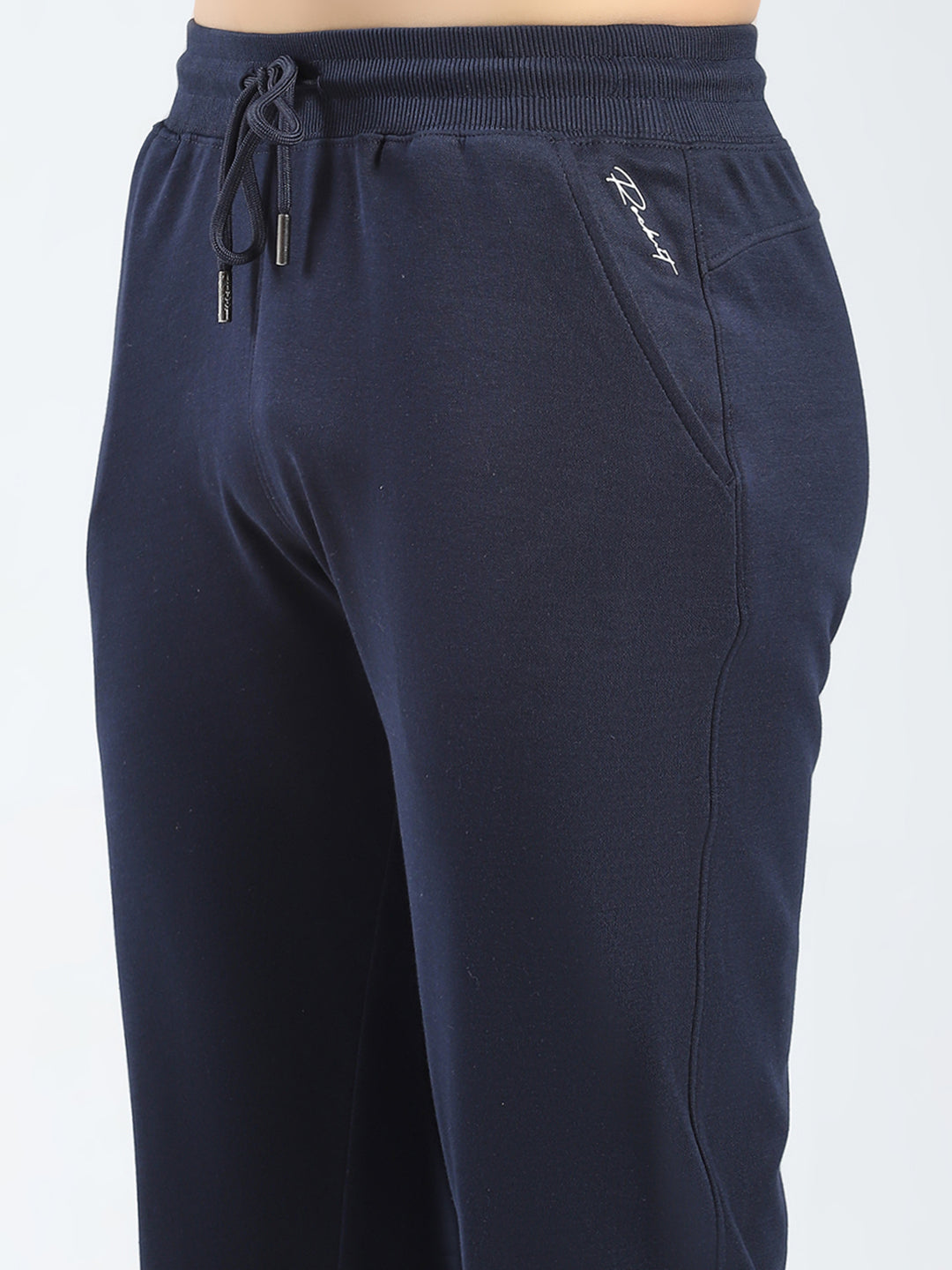 Rock.it Men Navy Blue Solid Regular Fit Lower