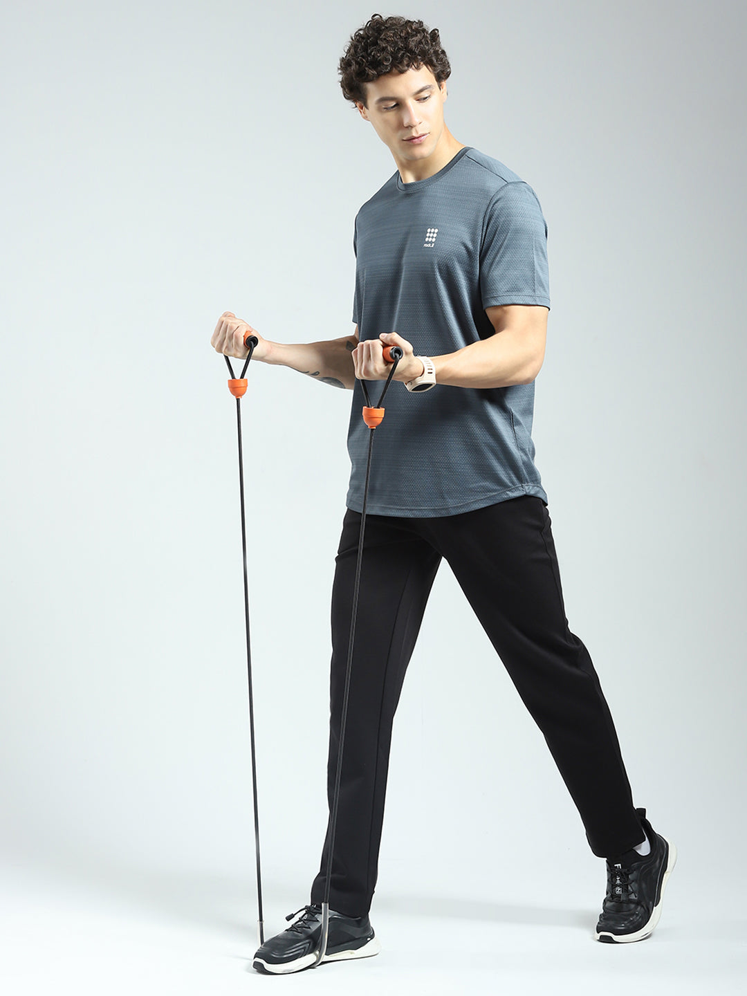 Rock.it Men Black Solid Regular Fit Lower