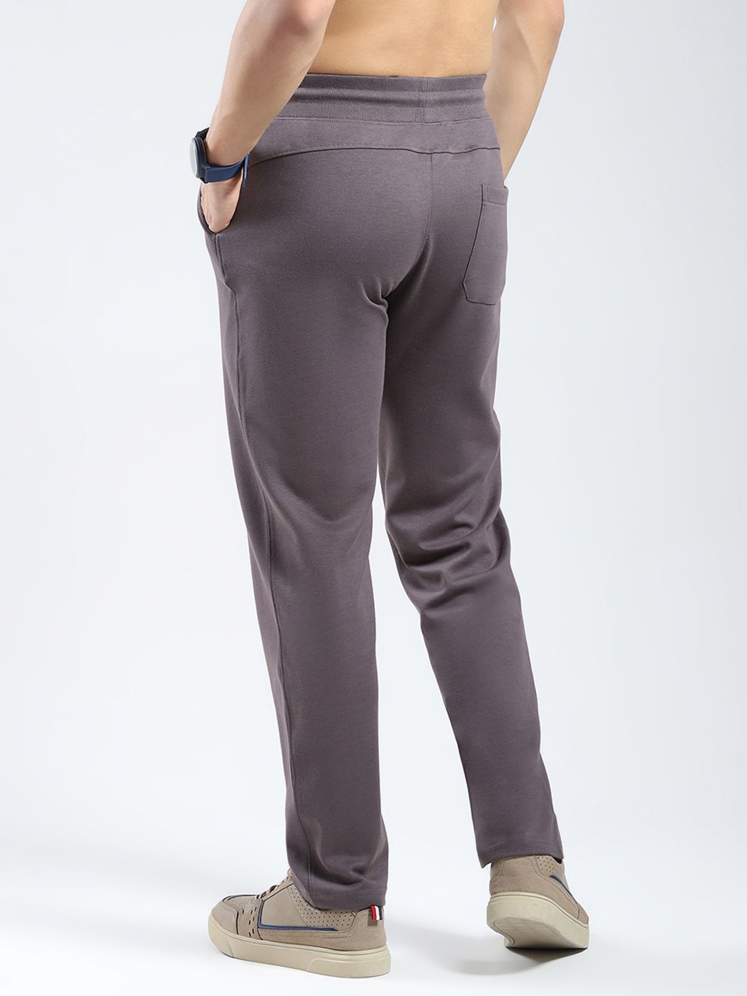 Rock.it Men Grey Solid Regular Fit Lower