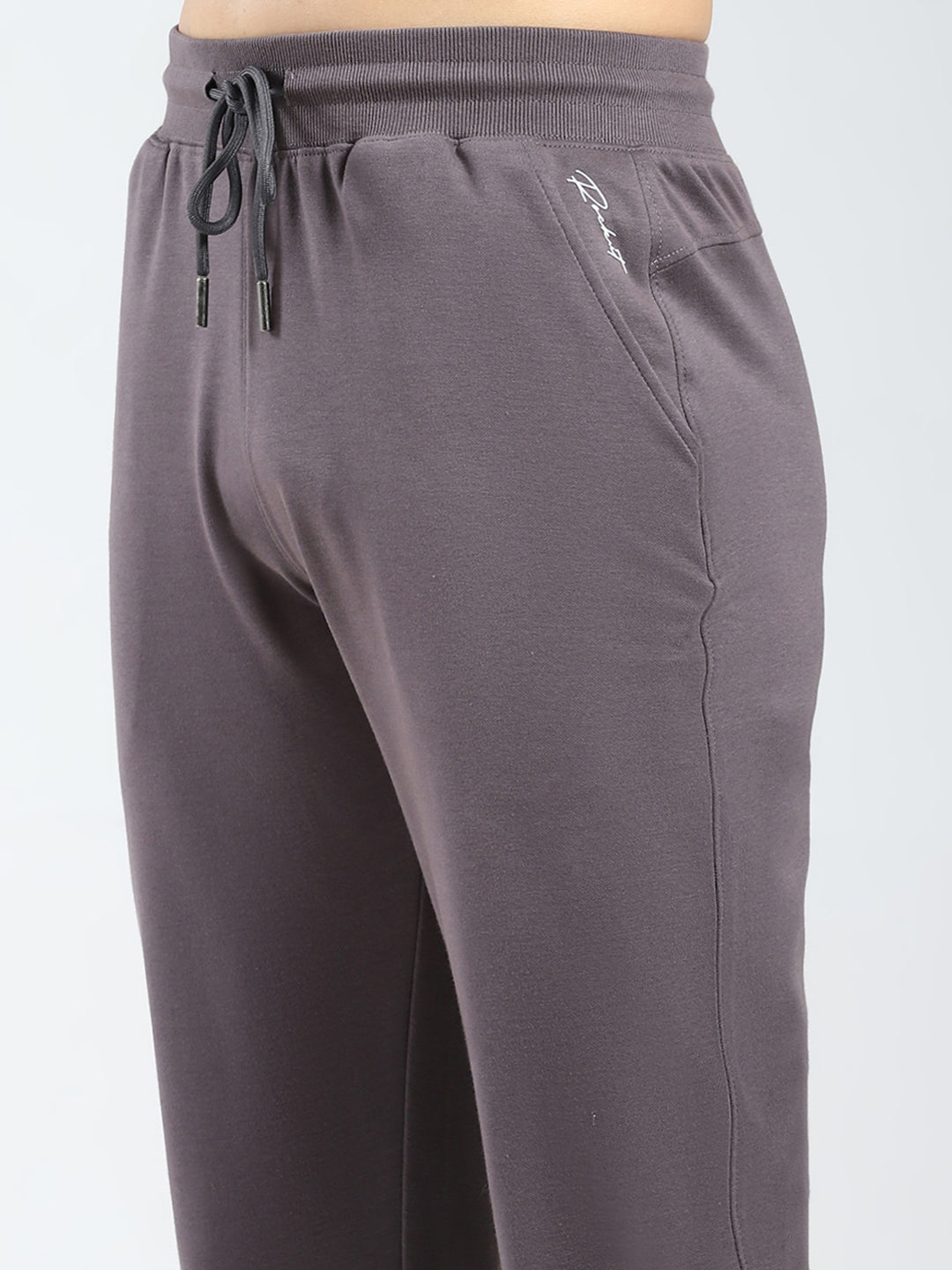 Rock.it Men Grey Solid Regular Fit Lower