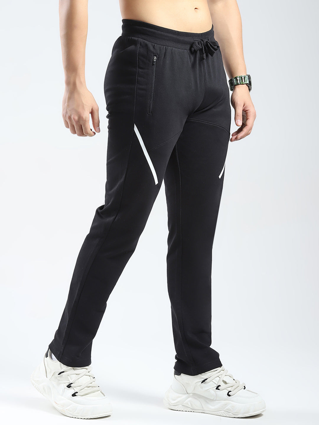 Rock.it Men Black Solid Regular Fit Lower