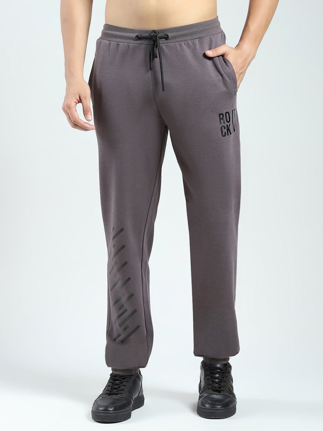Rock.it Men Grey Printed Regular Fit Jogger