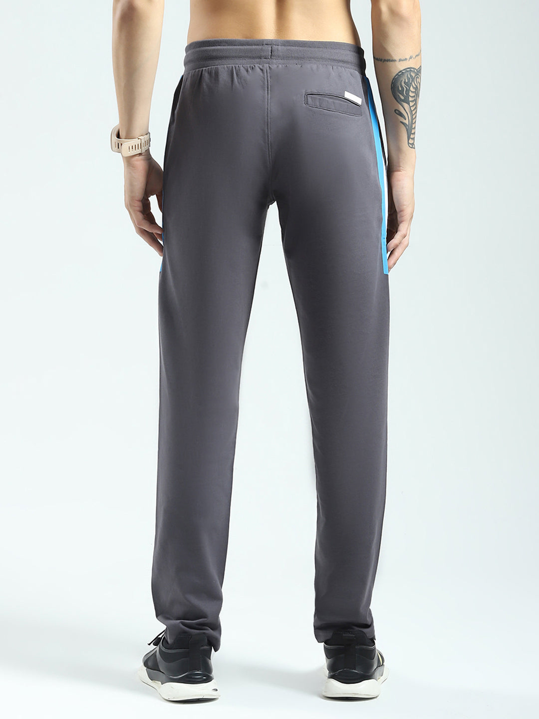 Rock.it Men Grey Solid Regular Fit Lower