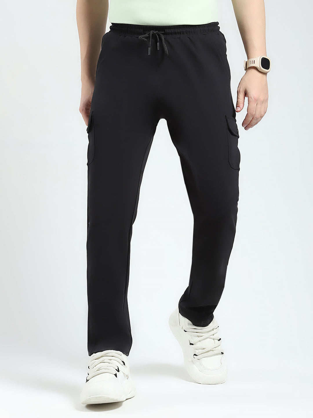 Rock.it Men Black Solid Regular Fit Lower