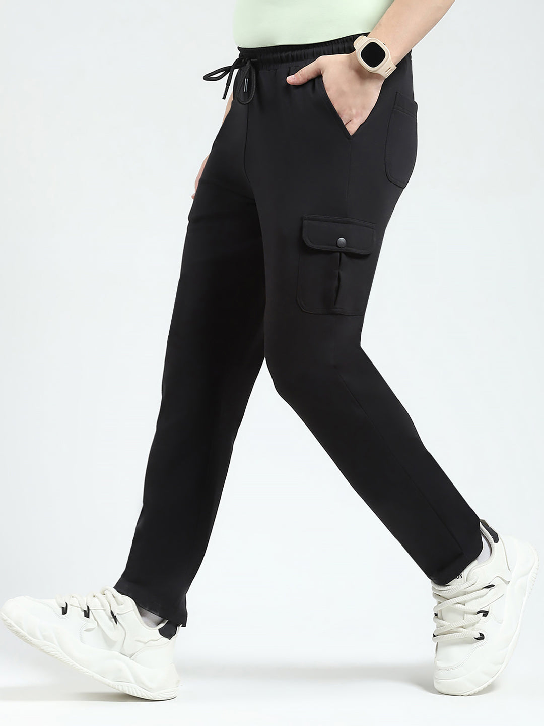 Rock.it Men Black Solid Regular Fit Lower