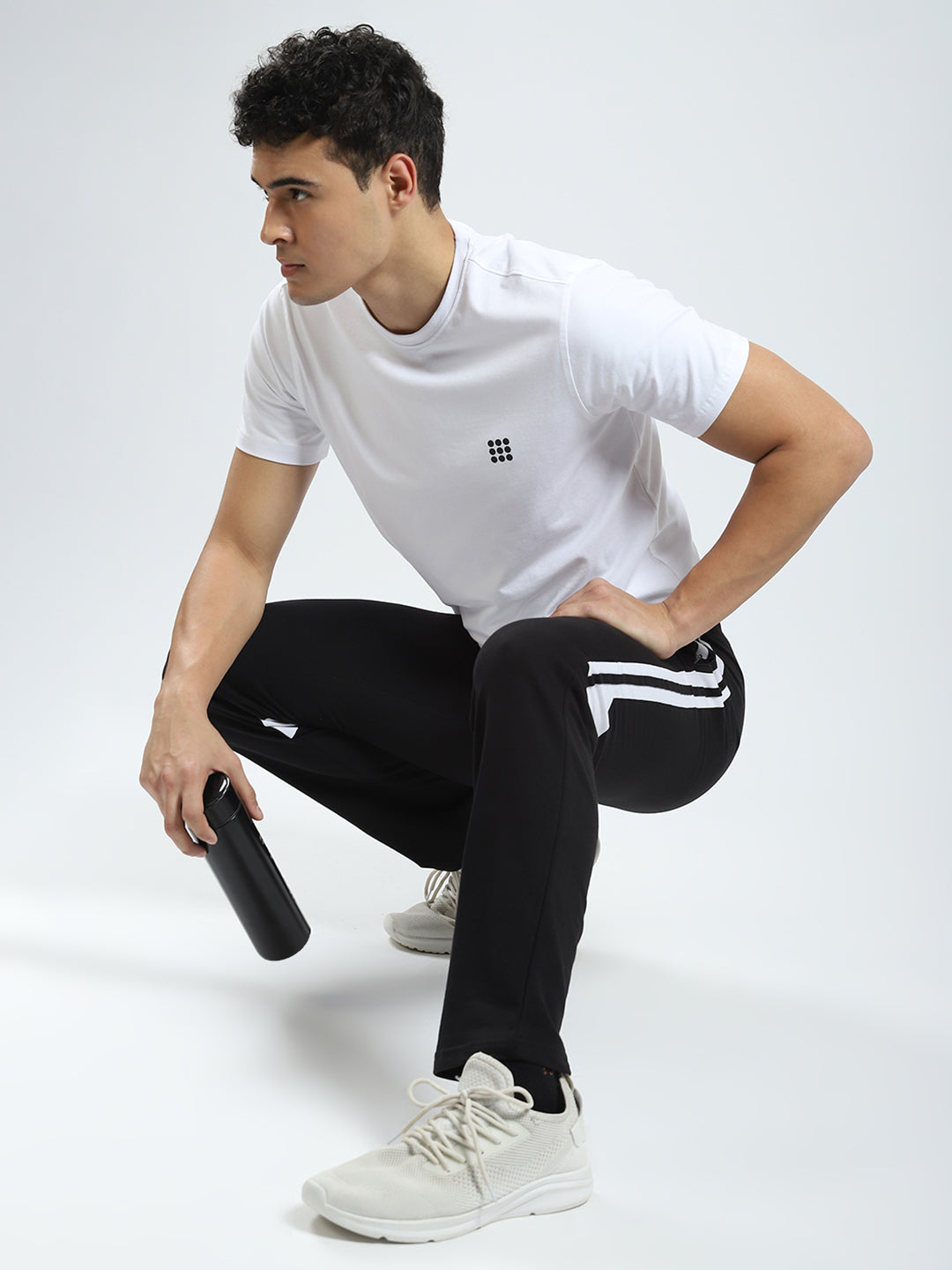 Rock.it Men Black Solid Regular Fit Lower