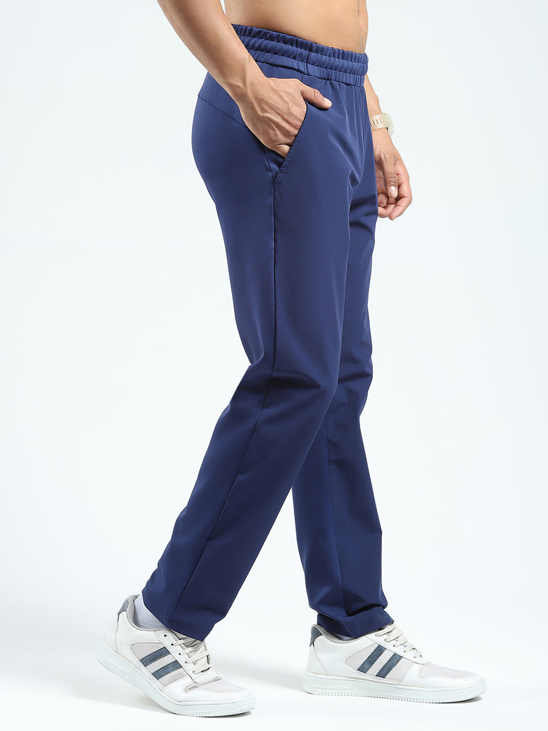 Rock.it Men Blue Solid Regular Fit Lower