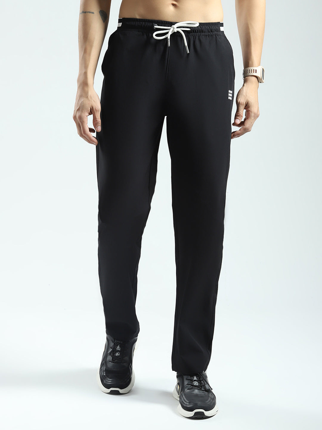 Rock.it Men Black Solid Regular Fit Lower
